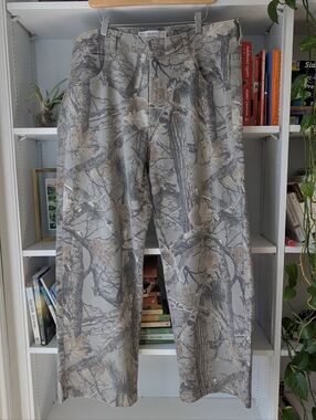 Hollister Super Baggy Men's Camo Denim Pants in Brown & Gray Size 38x32